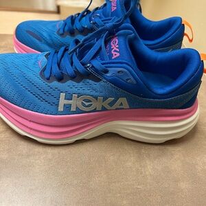Hoka bondi 8 blue and pink. Brand new, never worn